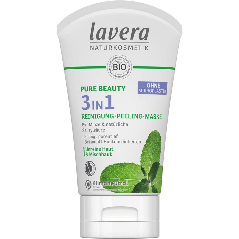Lavera Pure Beauty 3in1 Reinigung Peeling Maske 125 ml