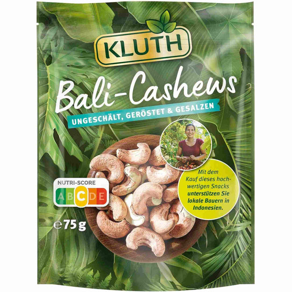Kluth Bali- Cashews ungeschält geröstet +gesalzen 75g