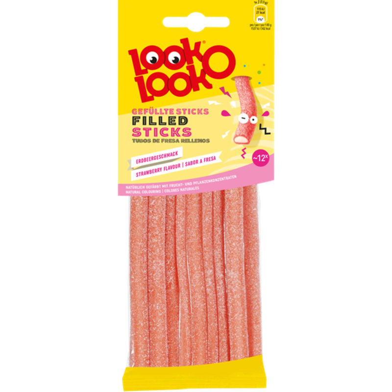 Look-O-Look Gefüllte Erdbeersticks 90g