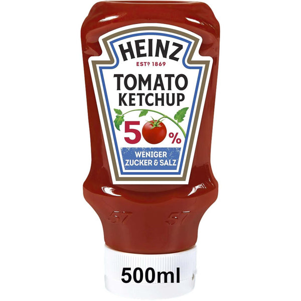 Heinz Tomato Ketchup 50 % weniger Zucker + Salz 500ml