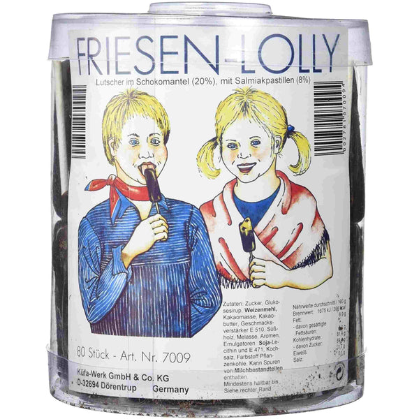 Küfa Friesen-Lolly,Schoko/Salmiak 80 Stk Dose