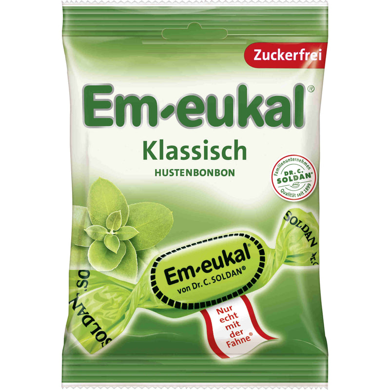 Em-eukal cough drops classic sugar-free 75 g