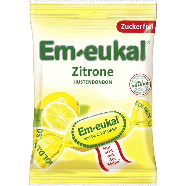 Em-eukal Zitrone Hustenbonbon zuckerfrei 75g