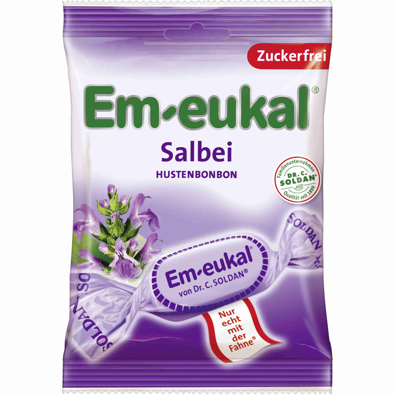 Em-eukal cough drops sage sugar-free 75 g