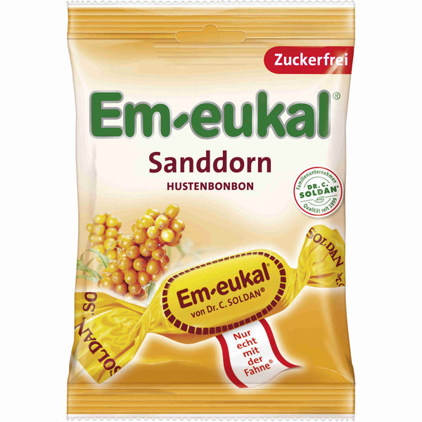 Em-eukal Sanddorn Hustenbonbon zuckerfrei 75g