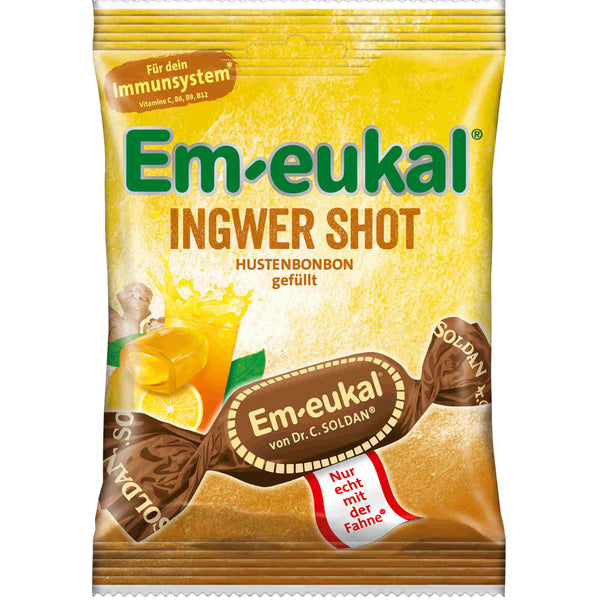 Em-eukal Ingwer-Shot Hustenbonbon gefüllt zuckerhaltig 75g
