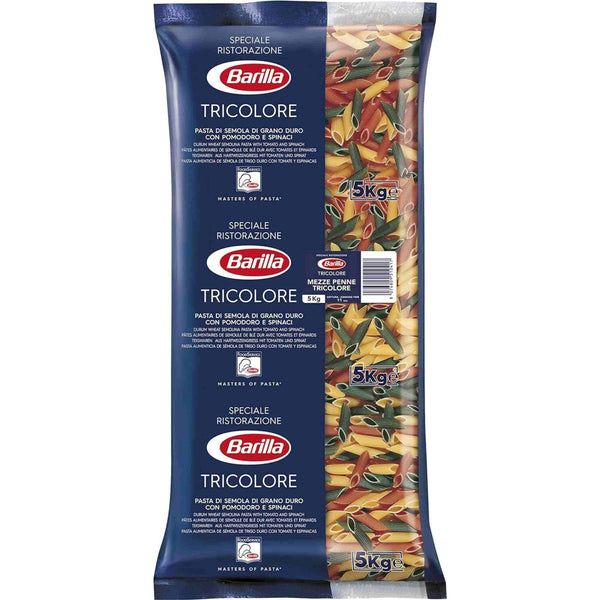 Barilla Mezze Penne Tricolori 5Kg