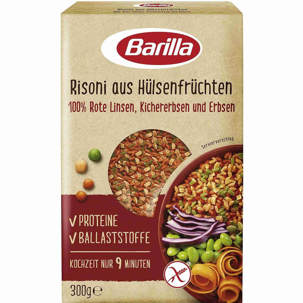 Barilla Risoni roten Linsen, Kichererbsen und Erbsen 300g