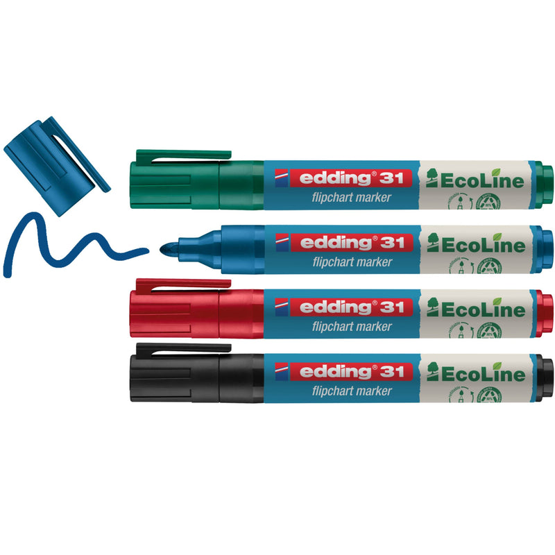 edding 31 EcoLine Flipchartmarker 4er-Set sortiert