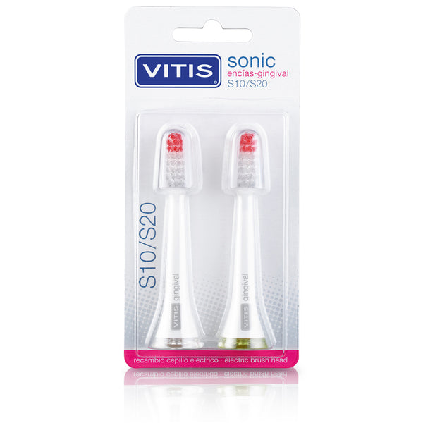 Vitis Sonic replacement brushes gingival extra soft 2-pack