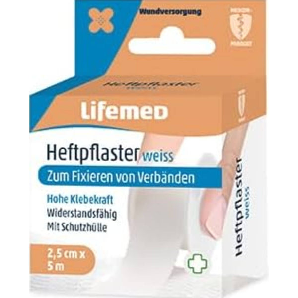 Lifemed Heftpflaster 5 m x 2,5 cm weiss Classic 1Stk