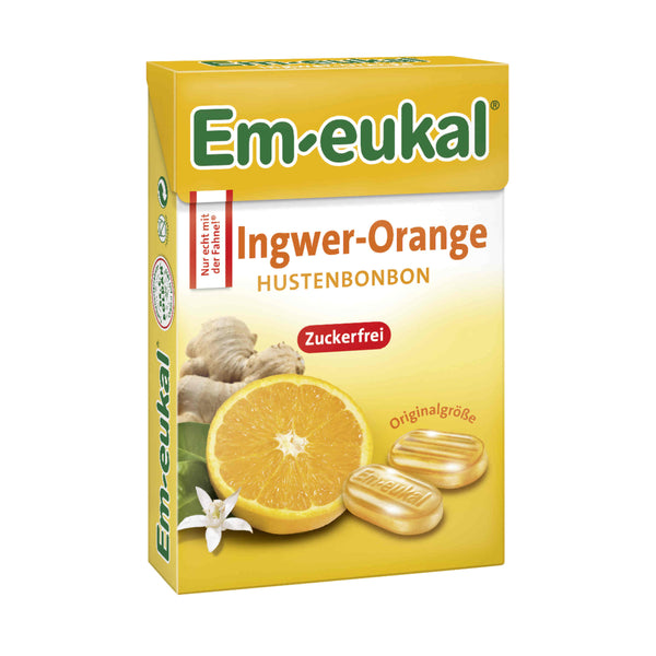 Em-eukal Ingwer-Orange zuckerfrei Box 50g