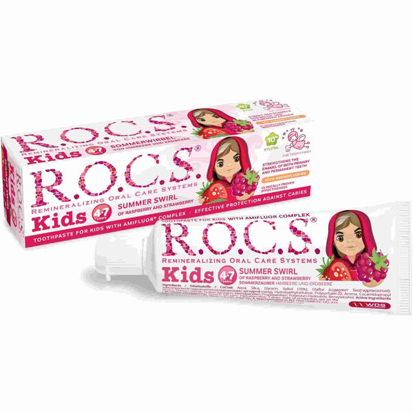 ROCS kids raspberry & strawberry toothpaste 45g