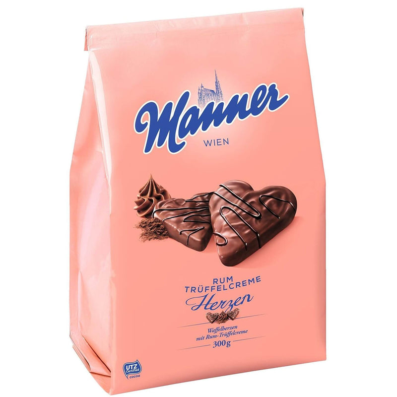 Manner  Waffelherzen Rum-Trüffel 300g