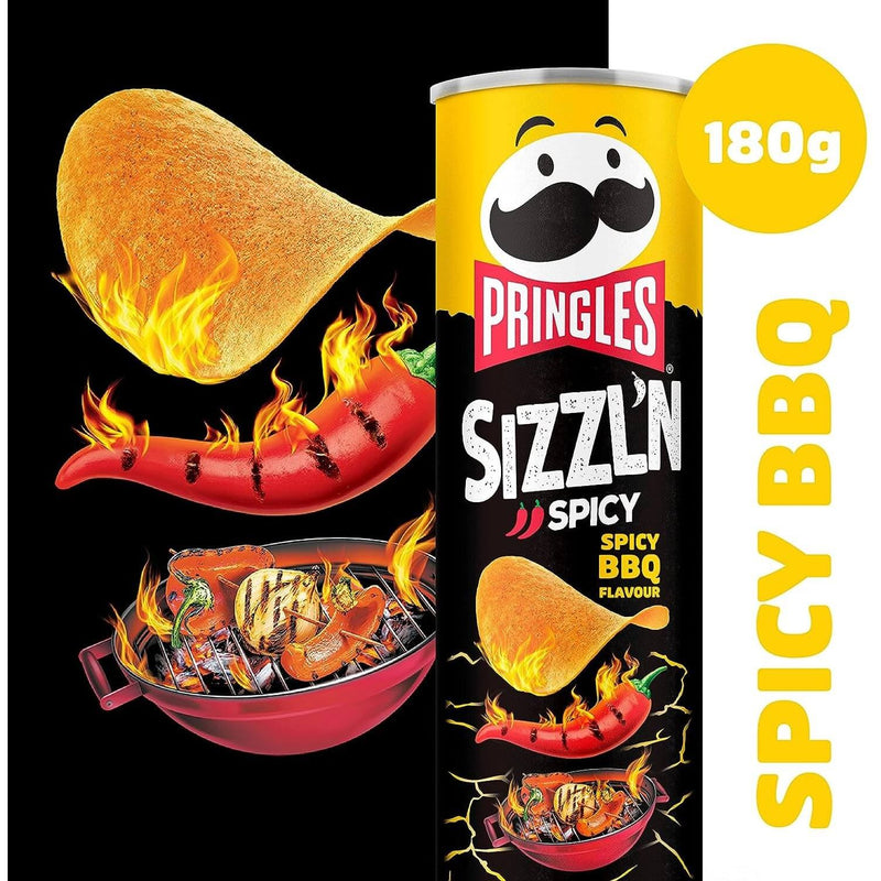 Pringles Sizzln Spicy BBQ 180g