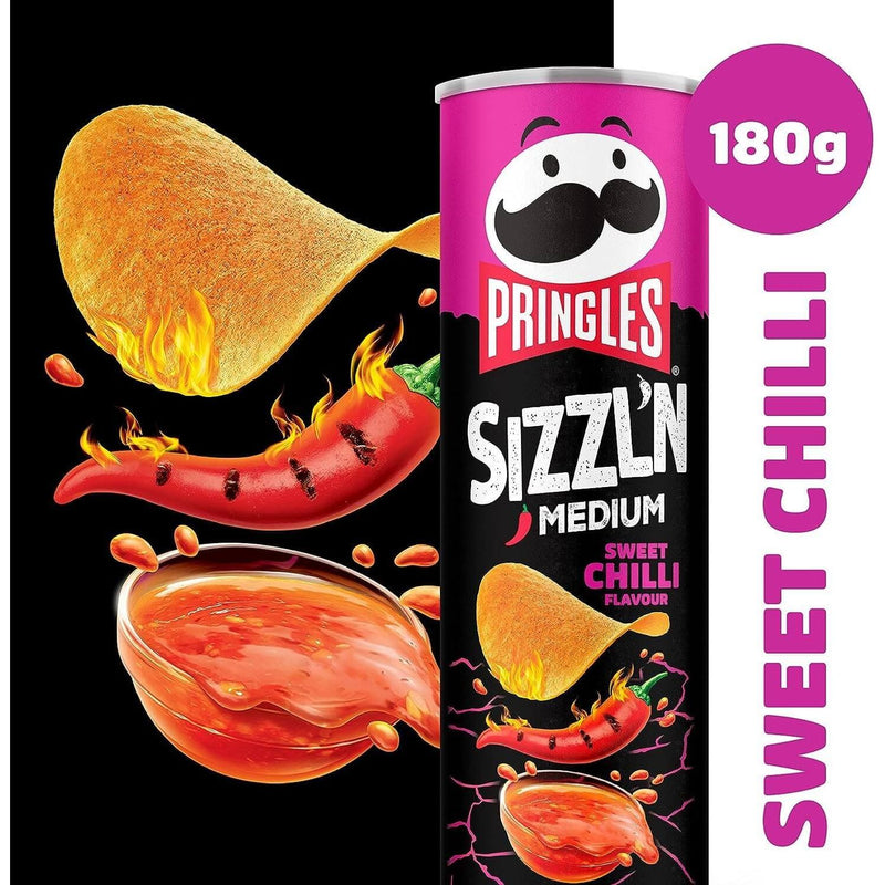 Pringles Sizzln Hot Sweet Chili 180g