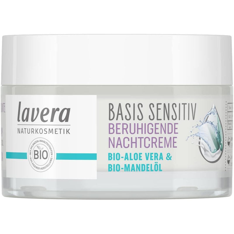 Lavera basis sensitiv beruhigende Nachtcreme Bio-Aloe Vera & Bio Mandelöl 50 ml