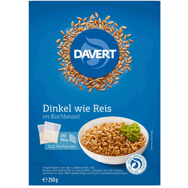 Davert Bio Dinkel Reis im Kochbeutel 250g