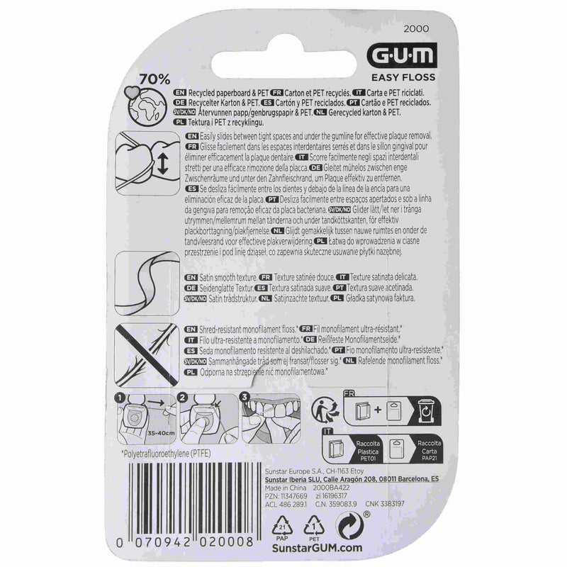 GUM® Easy Floss Zahnseide gewachst 30m