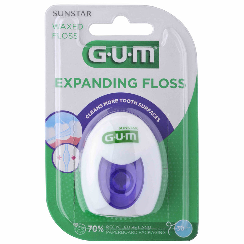 GUM® Expanding Floss Zahnseide 30m gewachst