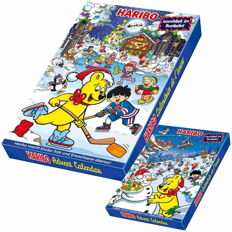 Haribo Adventskalender 300g -Adventskalender mit 24 Fruchtgummi- und Schaumzuckerspezialitäten-