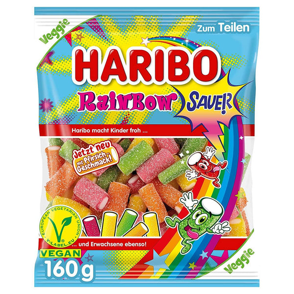 Haribo Rainbow Fizz sauer veggie 160 g Beutel