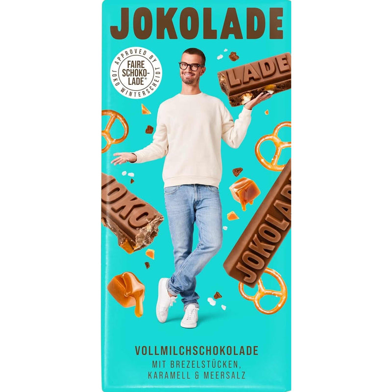 JOKOLADE No5 Milchschokolade mit Brezelstücken, Karamell & Meersalz 140g Tafel