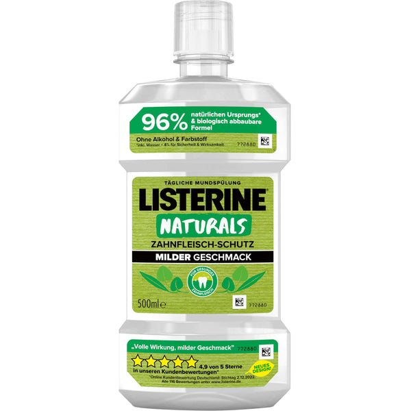 Listerine Mundspülung Naturals Zahnfleisch-Schutz Milder Geschmack 500ml