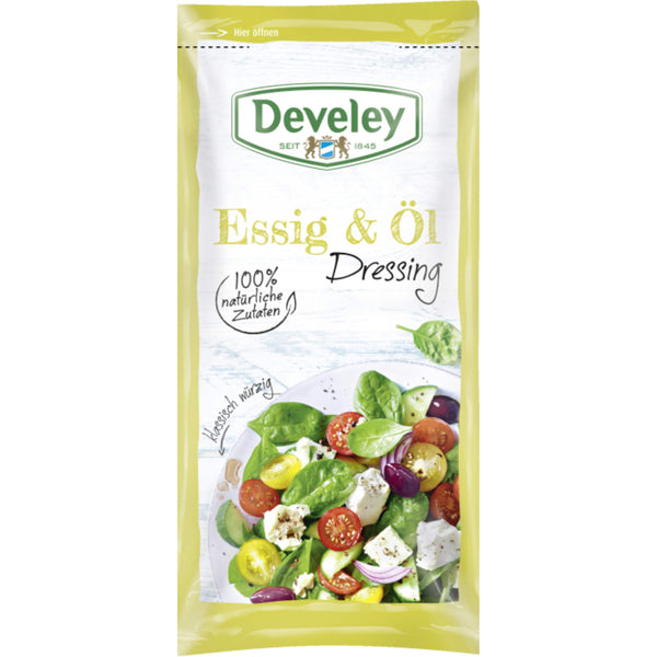 Develey Dressing Essig und Öl  14er Pack (14 x 75 ml Portionsbeutel)