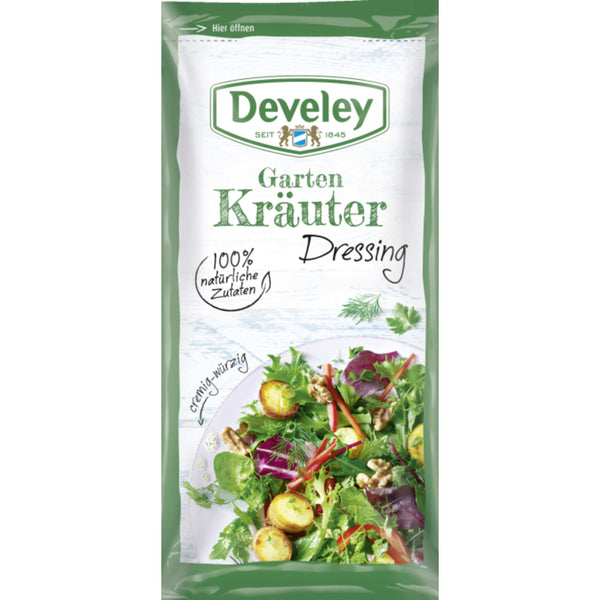 Develey Dressing Gartenkräuter 14er Pack (14 x 75 ml Portionsbeutel)