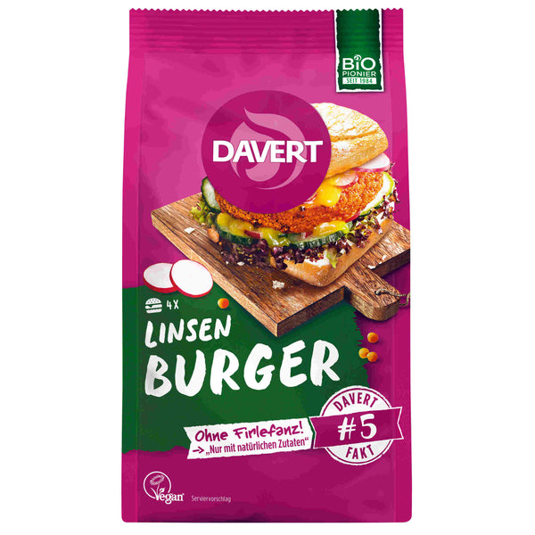 Davert Bio Linsen-Curry Burger 160g