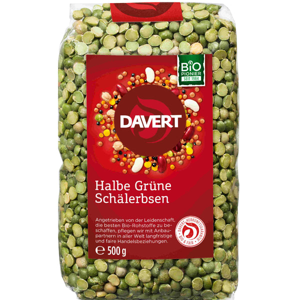 Davert Bio Halbe Grüne Schälerbsen 500g