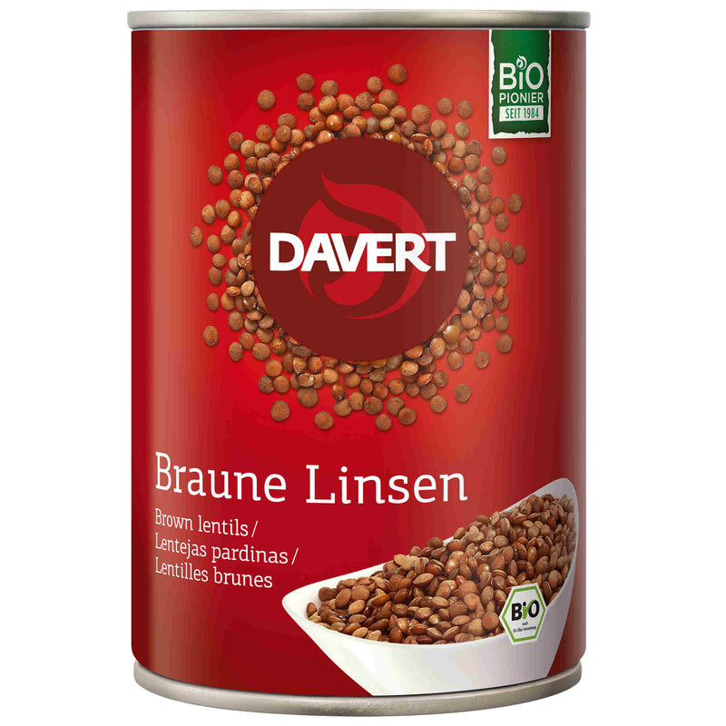 Davert Bio Braune Linsen Dose 400g