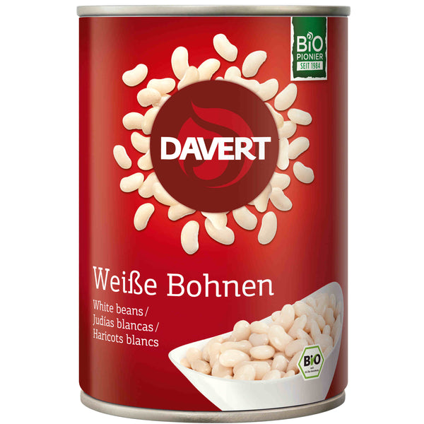 Davert Bio Weiße Bohnen Dose 400g