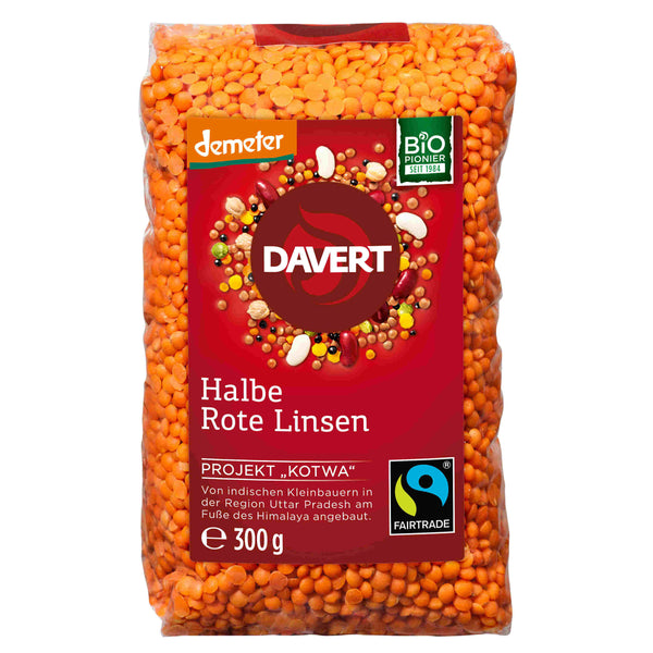 Davert Bio Halbe Rote Linsen 300g