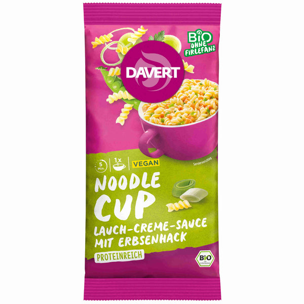 Davert Bio Noodle-Cup Lauch Creme Sauce 58g