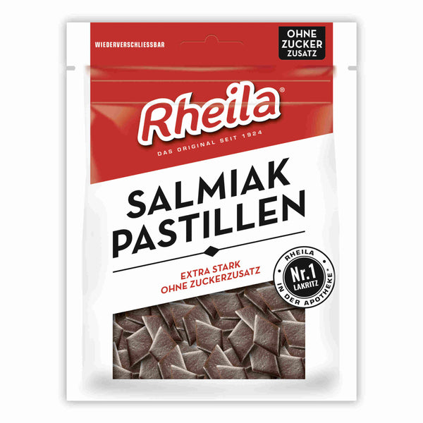 Rheila Salmiak pastilles without added sugar 90g