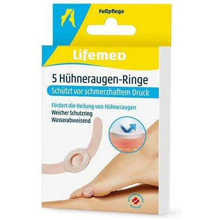 Lifemed Hühneraugen-Ringe hautfarben 5Stk Packung