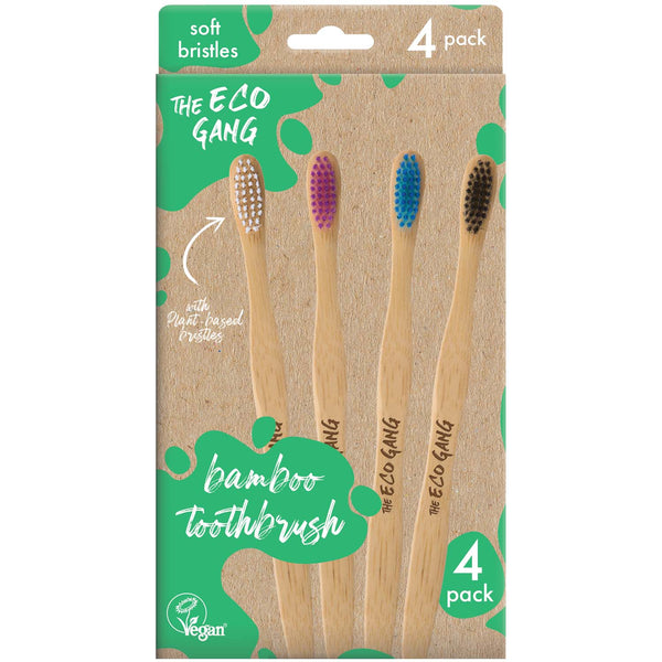 Eco Gang Bamboo Toothbrush Soft, pack of 4