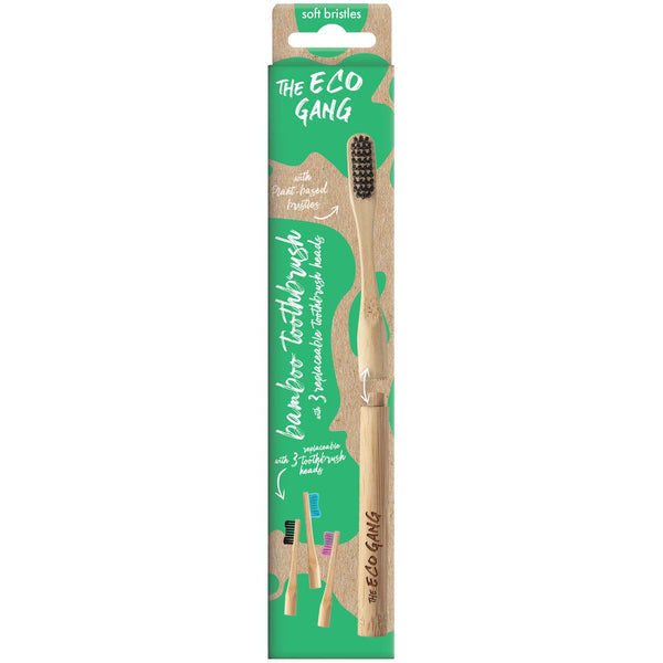 Eco Gang Planet Based replaceable head toothbrush soft, handle with 3 attachments