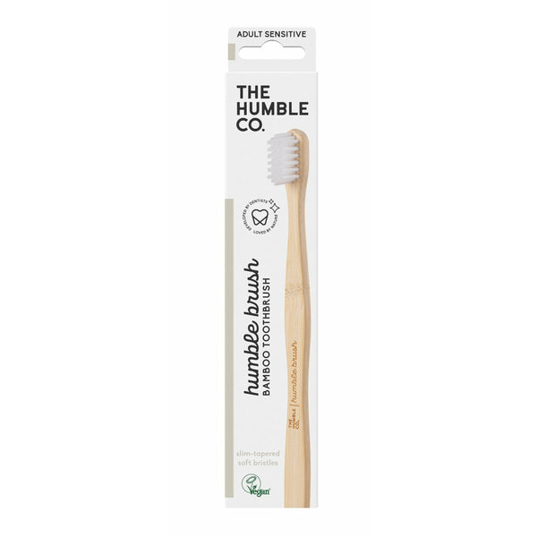 Humble Brush Bambus-Zahnbürste für Erwachsene sensitiv weiß