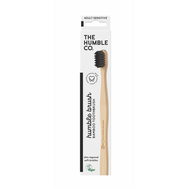 Humble Brush Bambus-Zahnbürste für Erwachsene sensitiv schwarz