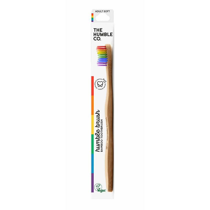Humble Brush Bambus-Zahnbürste für Erwachsene soft rainbow/proud