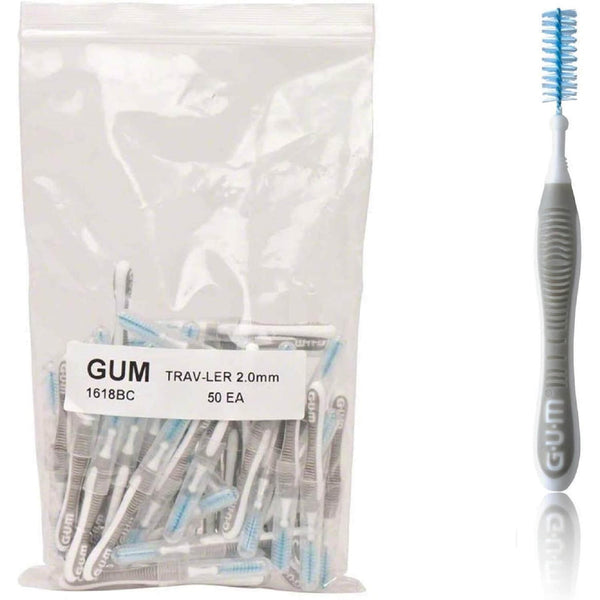 GUM TRAV-LER Interdentalbürsten 50 Stück Beutel ISO 7 dunkelgrau 2,6mm