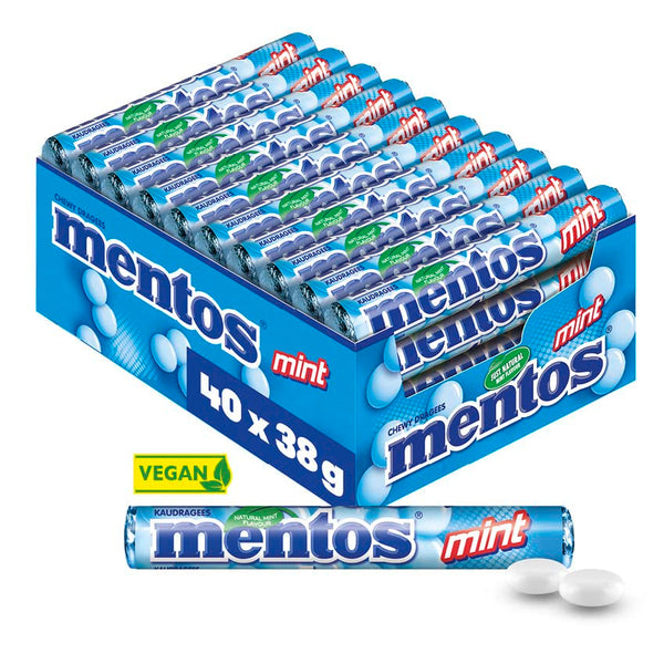 Mentos Kaubonbons Mint 38g, 40er Pack