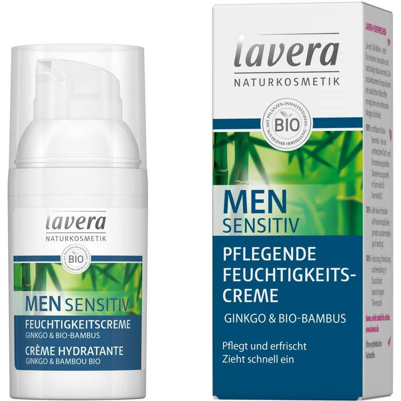 Lavera Men sensitiv pflegende Feuchtigkeitscreme Bio-Bambus 2er Vorteilspack (2 x 30ml)