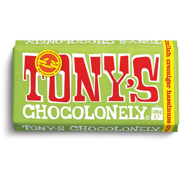 Tony´s Chocolonely - Vollmilchschokolade Cremiger Haselnuss Crunch, 180g