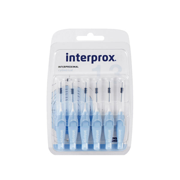 Interprox 4K interdental brushes light blue cylindrical 6-pack