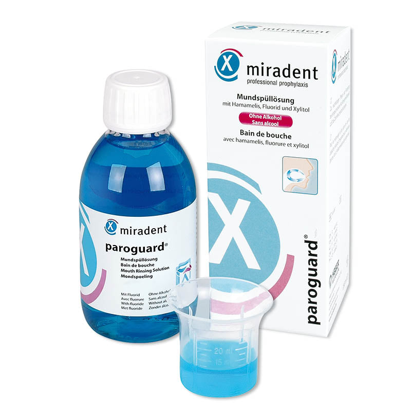 miradent paroguard mouthwash 200ml bottle