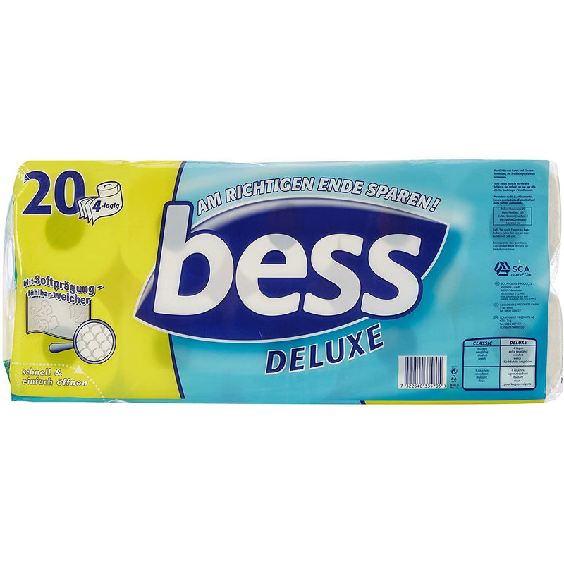 Bess Deluxe Toilettenpapier 4-lagig 20 x 150 Blatt